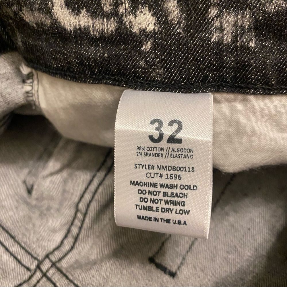 Golden Denim 32 Distressed Acid Wash Moto Jorts Shorts Drawstring Streetwear - Picture 6 of 6